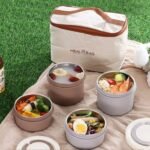 Lunchbox - 4 علب مع حقيبة حرارية